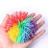 1/2/10/15Pcs Silicone Monkey Stringy Ball Anxiety Relief Colorful Sensory Ball Portable Travel Rainbow Fidget Ball Bouncy Pom Stress Ball Party Favors