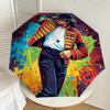 1 Stück Michael Joseph Jackson Automatischer Faltregenschirm, Tragbares faltbares Design, Lässiges Outdoor-Accessoire L1127037
