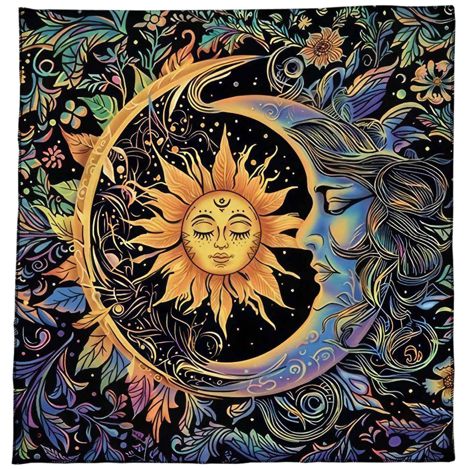 

Скатерть для Таро Луна и Солнце, Скатерть для гадальных карт, Гобелен, Астрология, Колдовство, Скатерть для колоды, Настенный декор 60