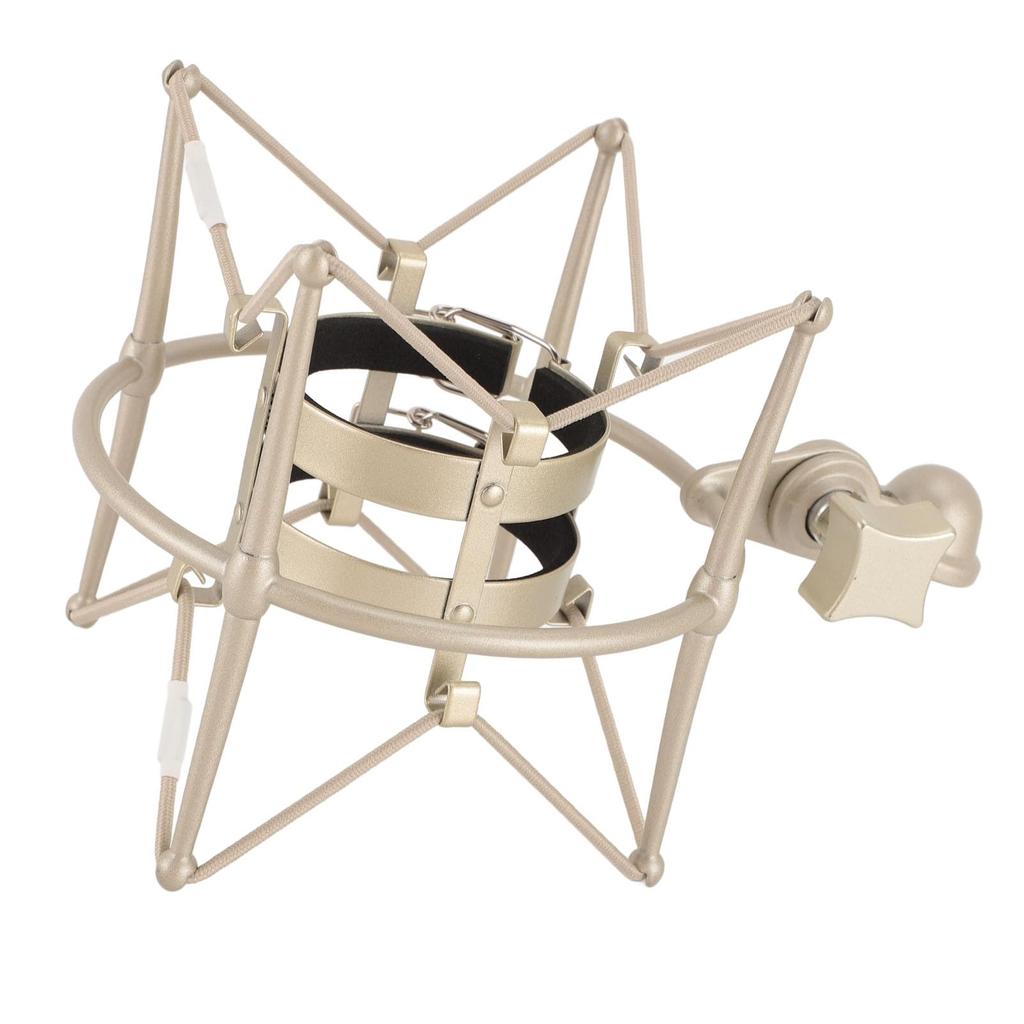 60mm Microphone Shock Mount, High Sound-Isolating Microphone Clip Holder Mount, Anti-Vibration Microphone Shock Mount for Broadcast and Recording