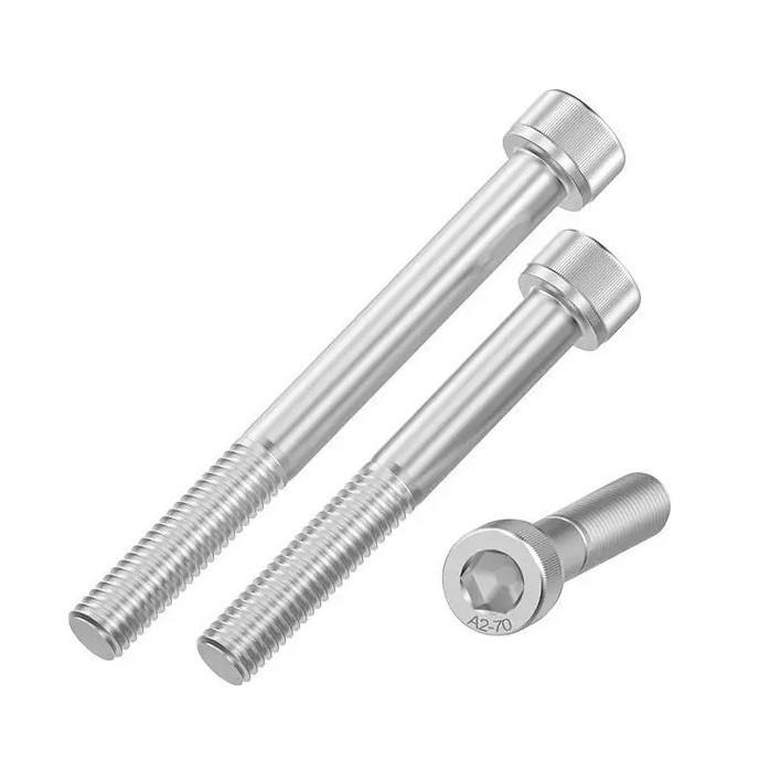 201 Stainless Steel Hex Socket Cap Screw, Half Thread, Cylindrical Head, M4-M30 Bolt