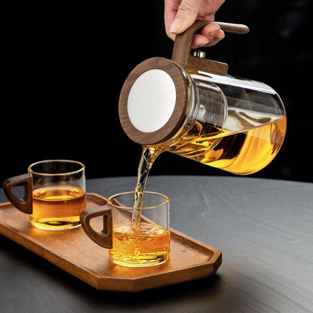 One Click Magnetic Switch Water Separation Inner Container Teapot Clear Filter Tea Cup  Tea Room
