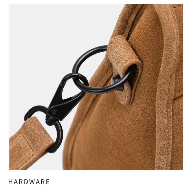 Brun Koskinn Toteväska – Vintage Mockaskinnfinish, Rymlig och Snygg för Vardagsbruk