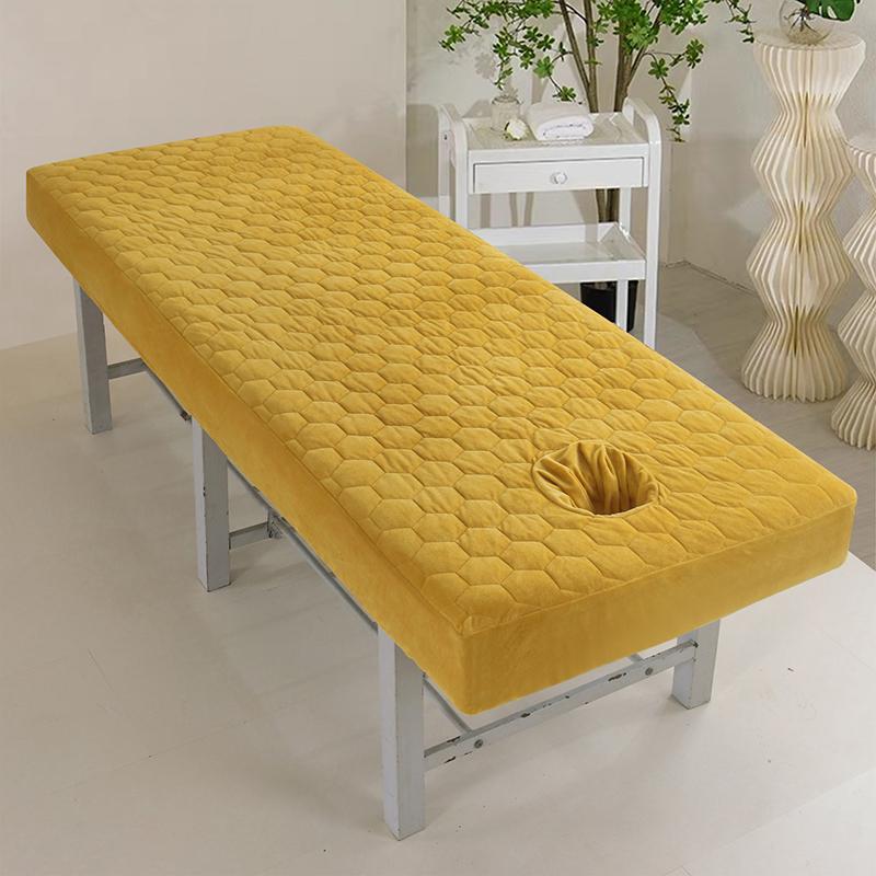 Spa Massage Bedspread Physiotherapy Beauty Salon Bed Fitted Sheet With Face Hole Thicken Elastic Quilted Therapy Bed Cover