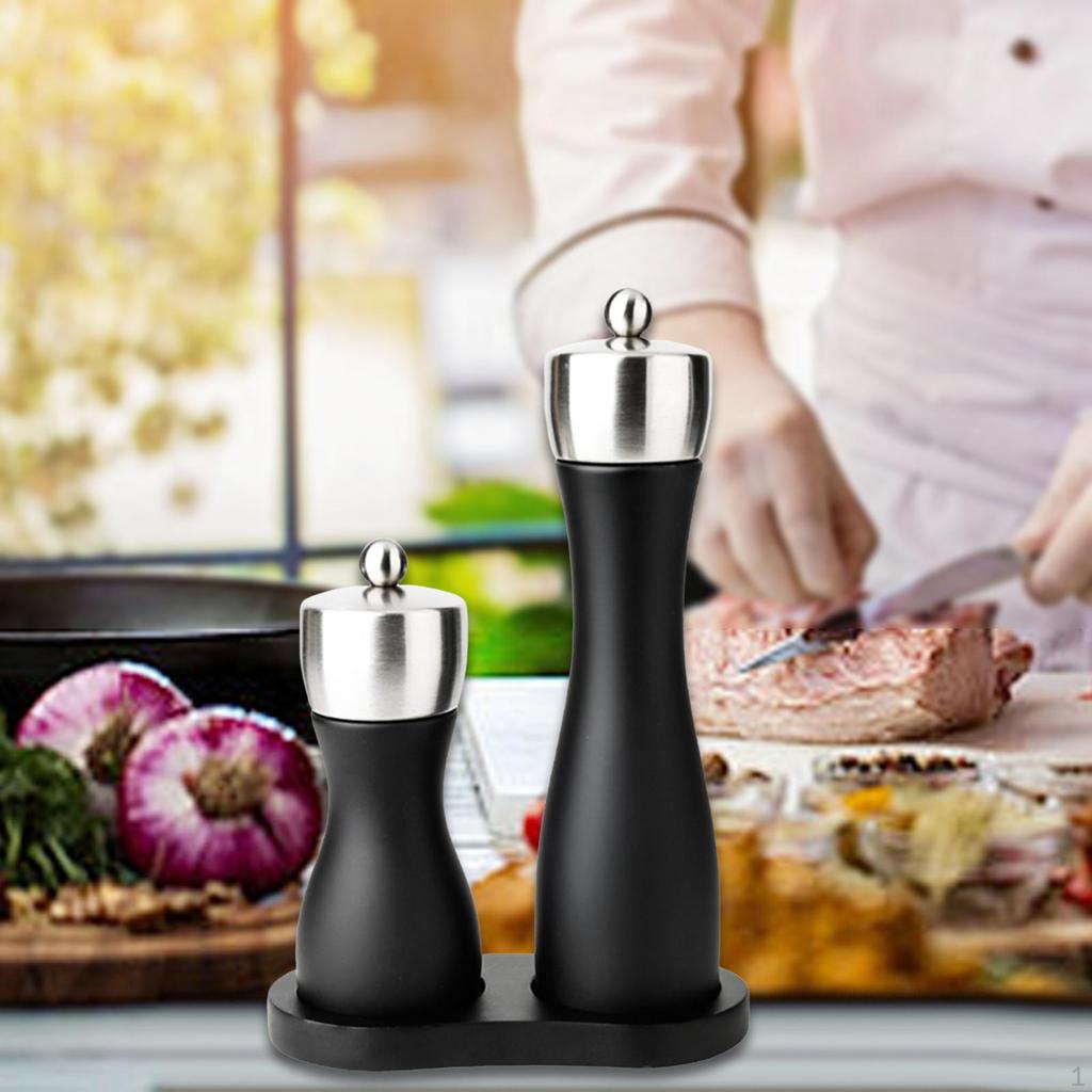 Manual Pepper Grinders Set Mills Modern Kitchen Gadget Portable Salt Shakers for