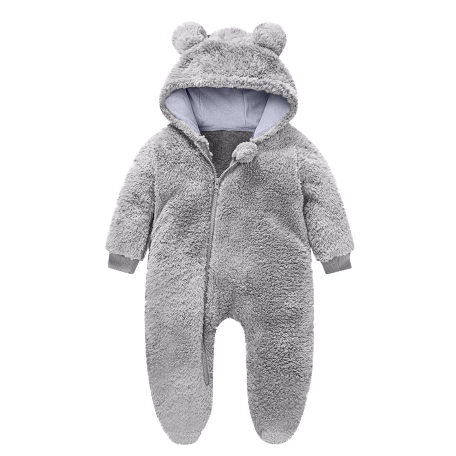 Детский флисовый комбинезон для прогулок и ползания 73 gray