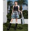 TonLion 2026 Summer Women's A-Line Patchwork Denim Short Skirt