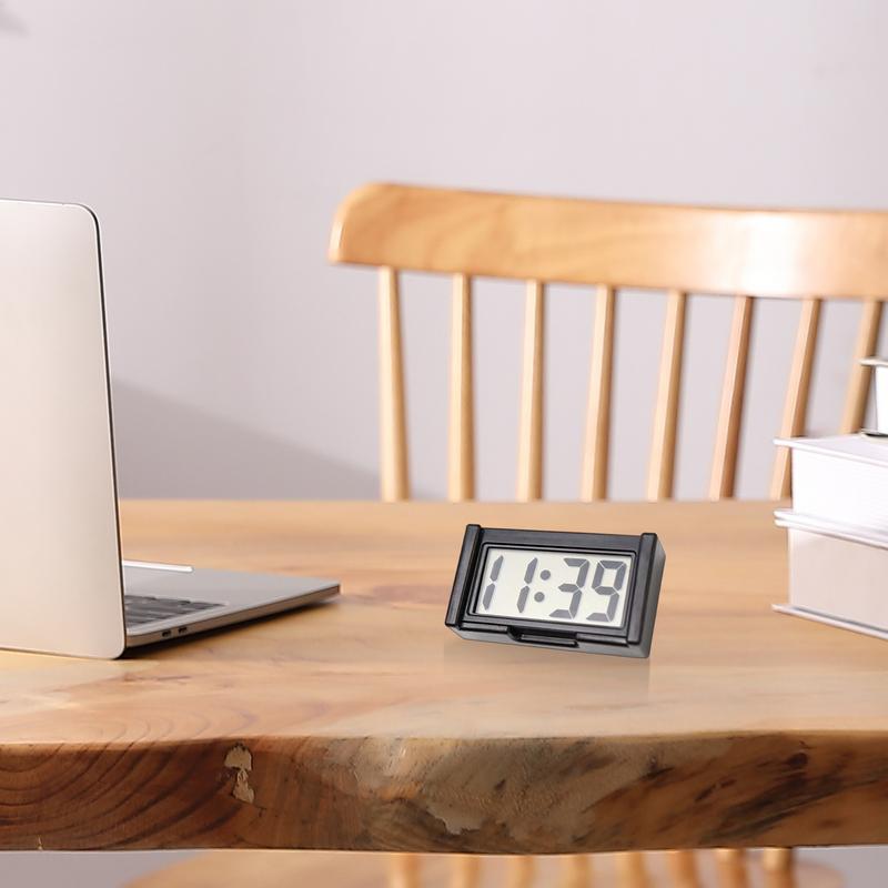 1PC Mini Digital Clock for Car Dashboard Self-Adhesive LCD Time And Day Display Automotive Vehicle Stick Car Accessories