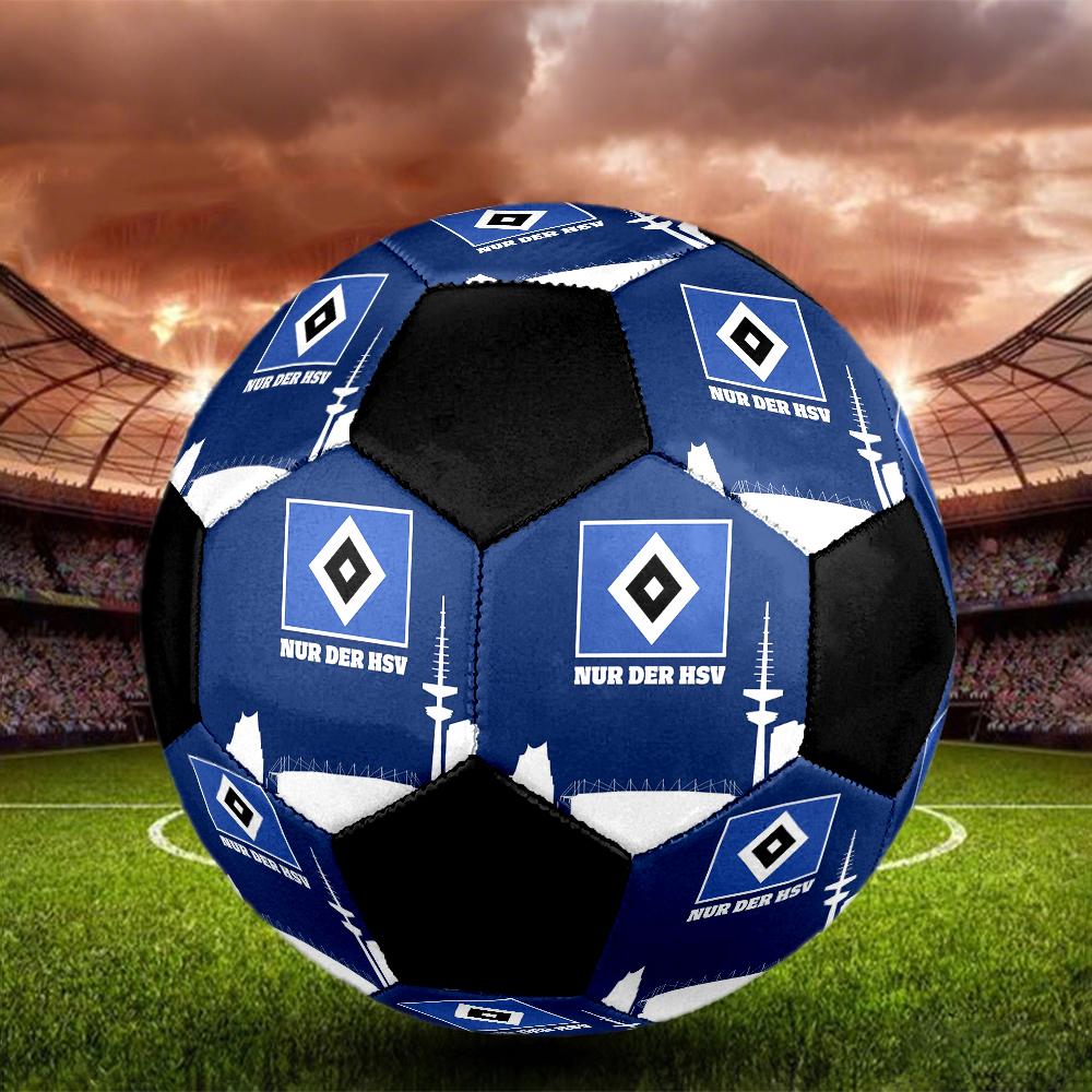 Hamburger Sportverein 2 Indoor Soccer Ball Colorful Machine Stitched PVC Size 5 Team Training Competition Ready Durable High-Bounce Cool Sports Gift