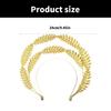 Unique Wheat Leaf Headband Double Layer Hairpiece Bridal Tiaras Stylish Headwear Hair Ornament for Women Costume
