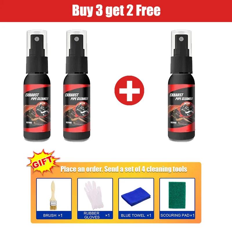 Kit Pulitore Tubo di Scarico Auto 30/120ml Multiuso Spray Rimuovi Ruggine Tubi Metallici Manutenzione Auto Moto