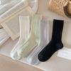 Socks Light And Breathable Medium Tube Socks Simple Solid Color Thin Strip Large Mesh Stacking Socks