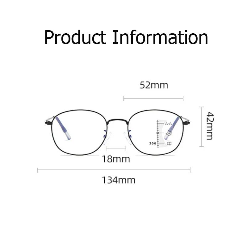 Neutral New Reading Glasses Progressive Multifocal Reading Glasses High Definition Anti-Blue Light Presbyopia Glasses +3.5+4.0