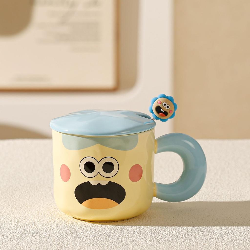 Cute and Cute Smiling Face Ceramic Cup Clown Funny Cute Water Cup Birthday Gift