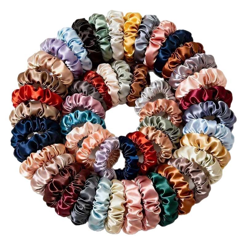 19Pcs Satin Silk Scrunchies High Elastic Hair Ties Ponytail Holder Bands for Women