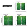 2Pcs Green Curtain Abstract Vibrant Square Pixel Mosaic Design Geometric Technology Grid Suitable For Bedroom Bathroom Living