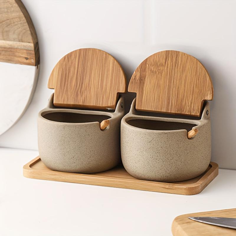 1pc Seasoning Pot Set Kitchen Spice Pot Seasoning Containers Ceramic Monosodium Glutamate Pot Salt and Pepper Jar Pepper Contaniers Seasoning Storage