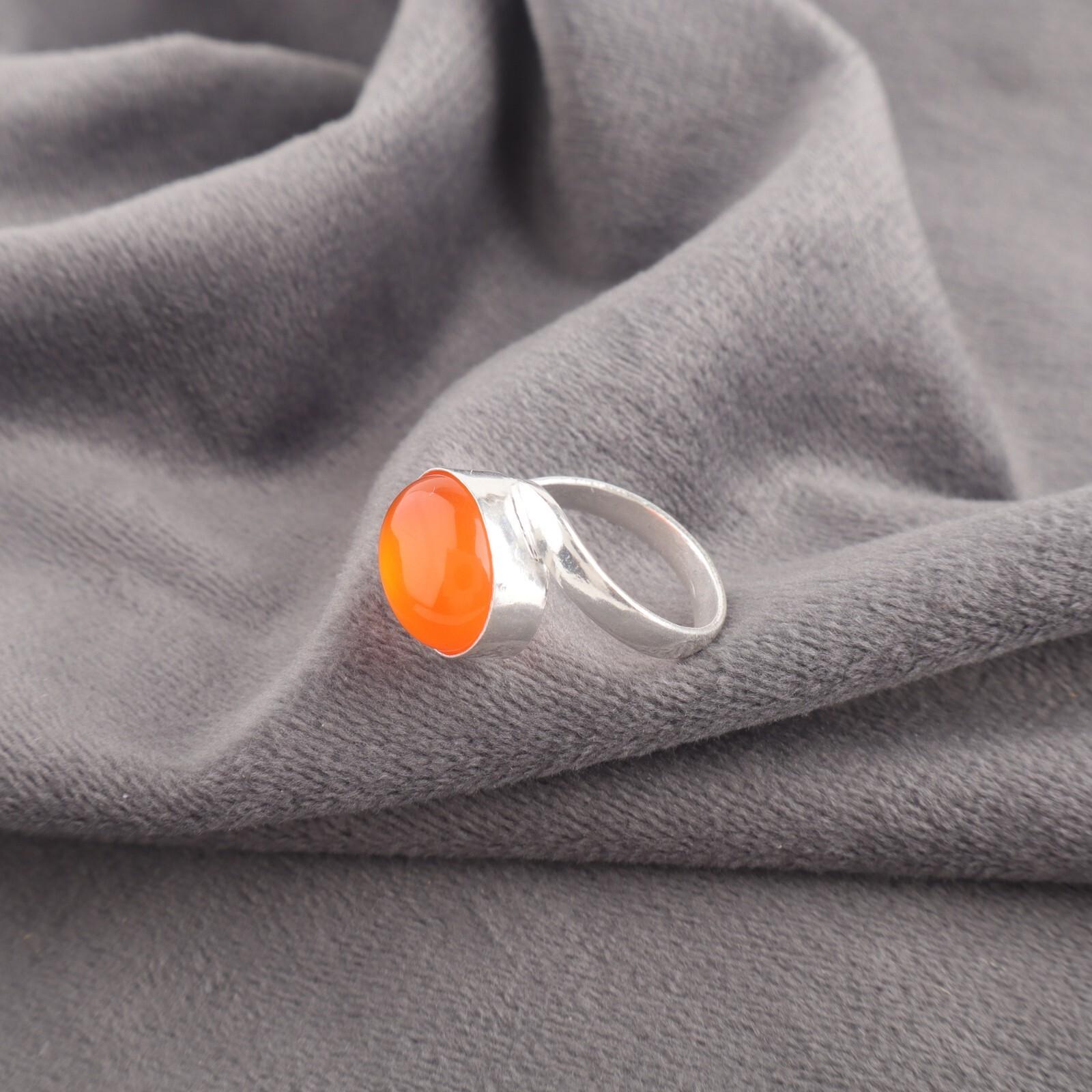 

Натуральный сердолик 925 стерлинговое серебро ручная работа ювелирные изделия кольцо-заявление RR-53-27 9