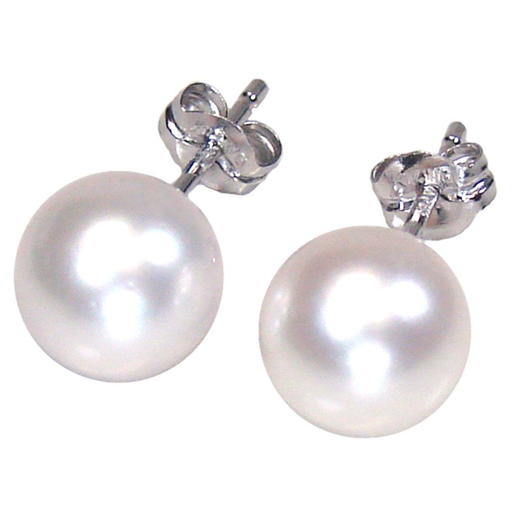 

and My Jewelry Platinum Japanese Pearl Earrings 7mm White Pink in Wrapping [Your Box] [Birthstone June] Made Japan [Gift Included]
