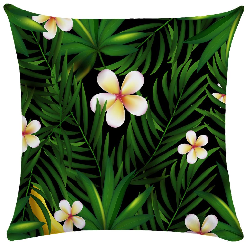 Green Plant Leaf Pillow Case Decorative Pillowcases Plush Cushion Cover 50X50 Nordic Leaves Throw Pillowslip Hotel Garden 45X45