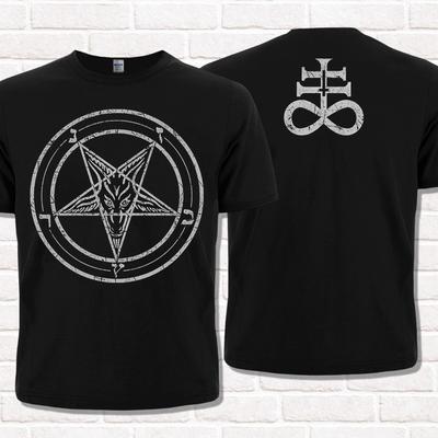 T-shirt Baphomet Pentagramma. Simbolismo occulto. Diavolo, Satana, Lilith, 666, Demone.