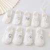 10Pairs Sweet Cute Boat Socks Cartoon Bear White Socks Breathable Women Invisible Socks  Streetwear