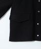 HORLISUN Idaho Snap Button Wool Half Coat Black