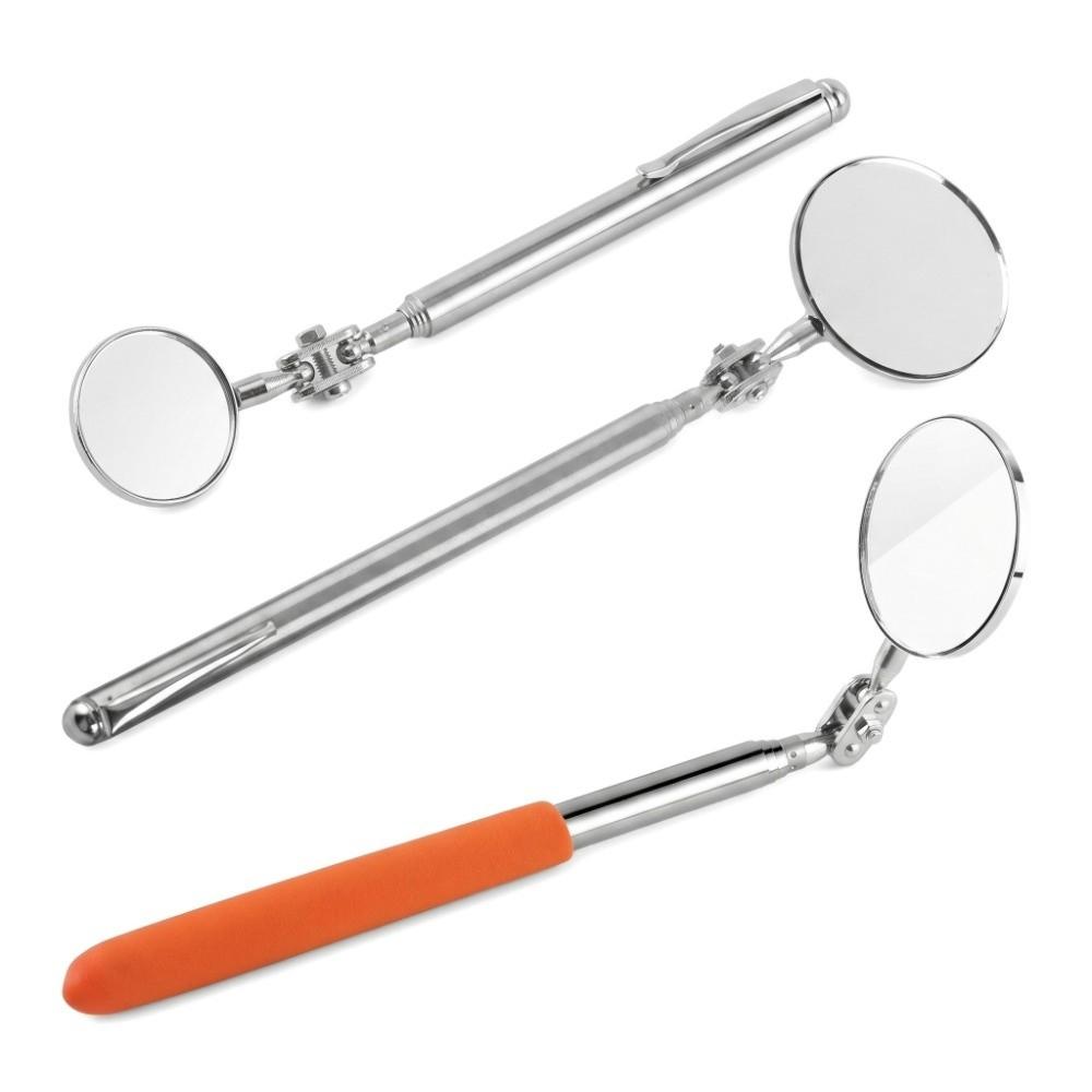 Swivel Head Telescopic Inspection Mirror Round Lens Inspection Mirror  Undercarriage Inspection