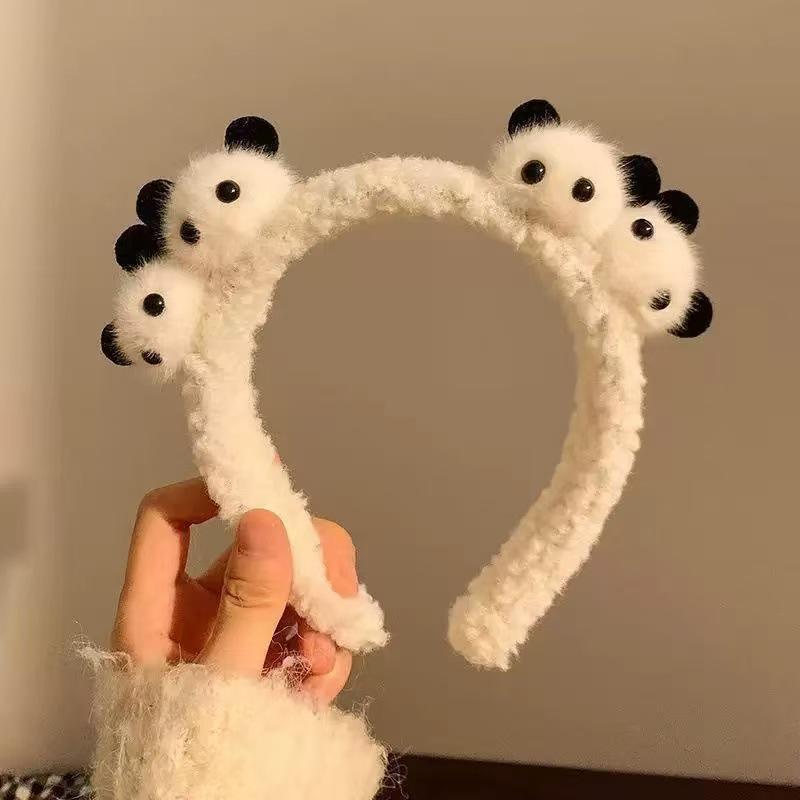 Versatile Cute Bear Plush Headband for Women - Stylish Hair Accessory for Face Washing
