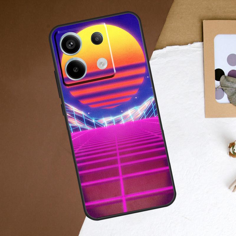 Neon Retrowave 80s Vintage Art Case For Redmi Note 13 Pro Plus 9 10 11 12 Pro 9S 10S 11S 12S Cover For Redmi 12 C 10C 13C