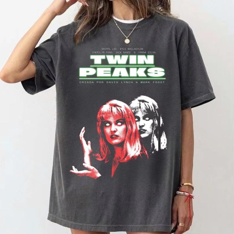 Shuangfeng Walking with Fire Retro Classic Printed Tshirt Summer New Retro Unisexs and Womens Casual Fashion Cotton Tshirt S