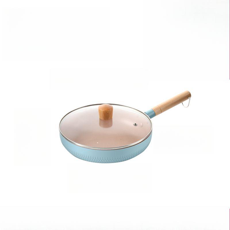 

Сковорода с антипригарным покрытием Сковорода с антипригарным покрытием для домашнего использования Маленькая сковорода для жарки яиц Маленькая индукционная плита, предназначенная для использования на открытом воздухе 20cm синий