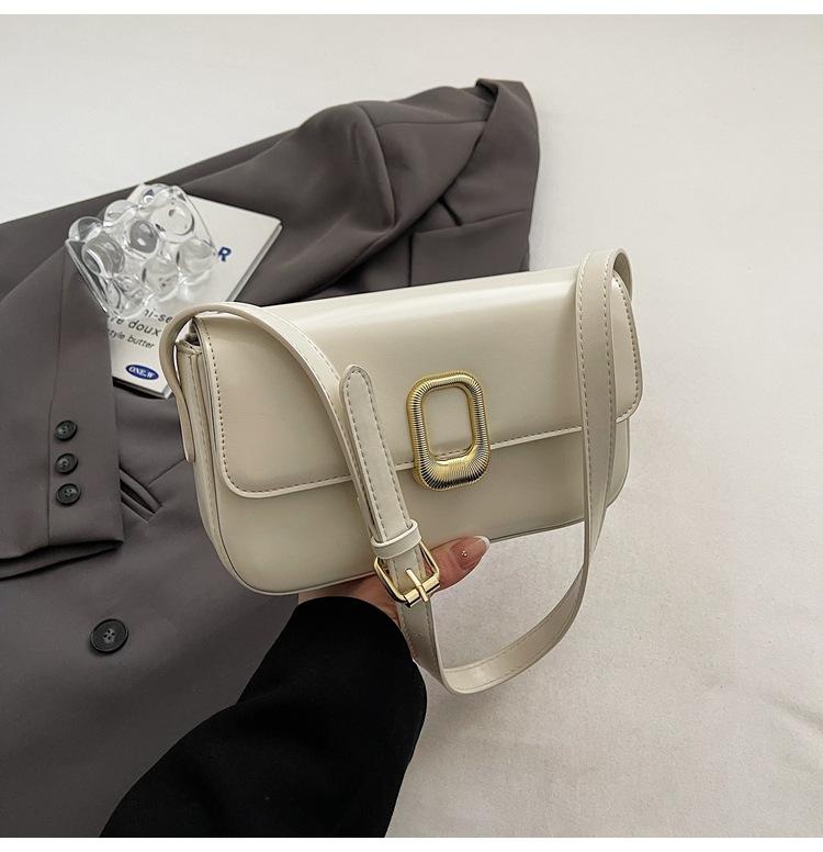

Premium Sense Simple Fashion Small Square Bag 2025 New Summer Premium Sense Retro Versatile One Shoulder Crossbody Underarm Bag белый