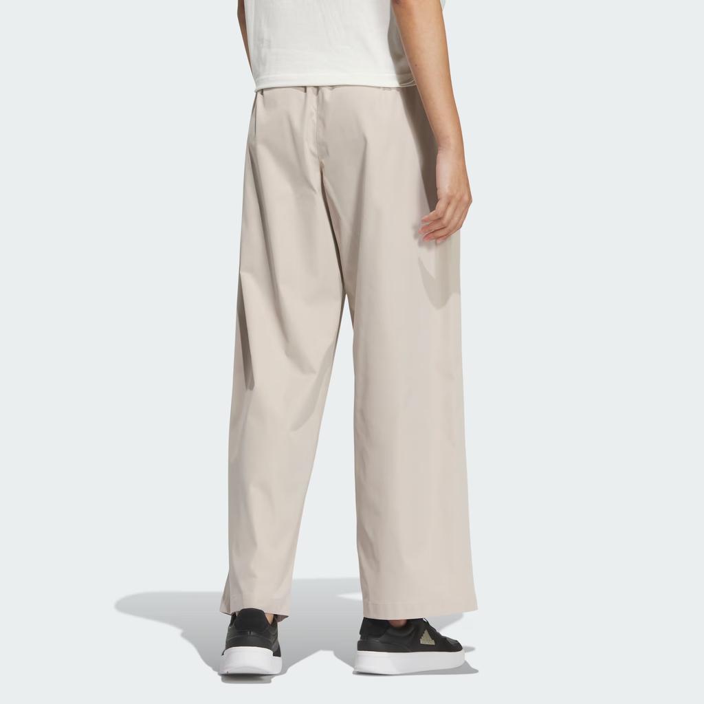 Adidas Tech Premium Woven Pant Solid Color Comfortable Straight Leg Casual Pants Women Pants Light-Brown JJ3549