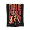 Anime One Punch Man Fleece Throw Blanket Saitama Cartoon Blankets for Home Office Lightweight Bedding Throws,
