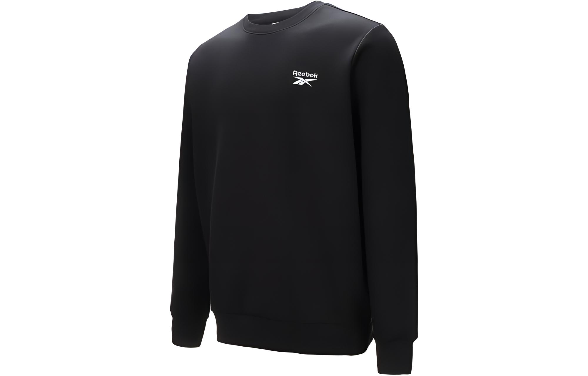 Reebok Sweatshirts Unisex Black Crew Neck Moderate Regular GR8470 S