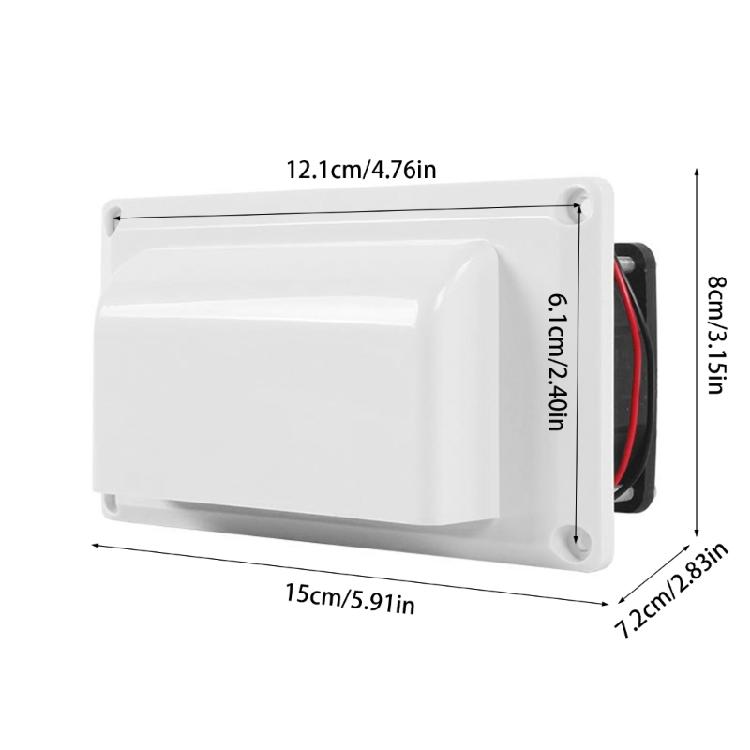 12V Marine Grade Ventilation Exhaust System ABS Fan 8500RPM Suitable For Yacht Campers Caravans Enclosed Space Airflows
