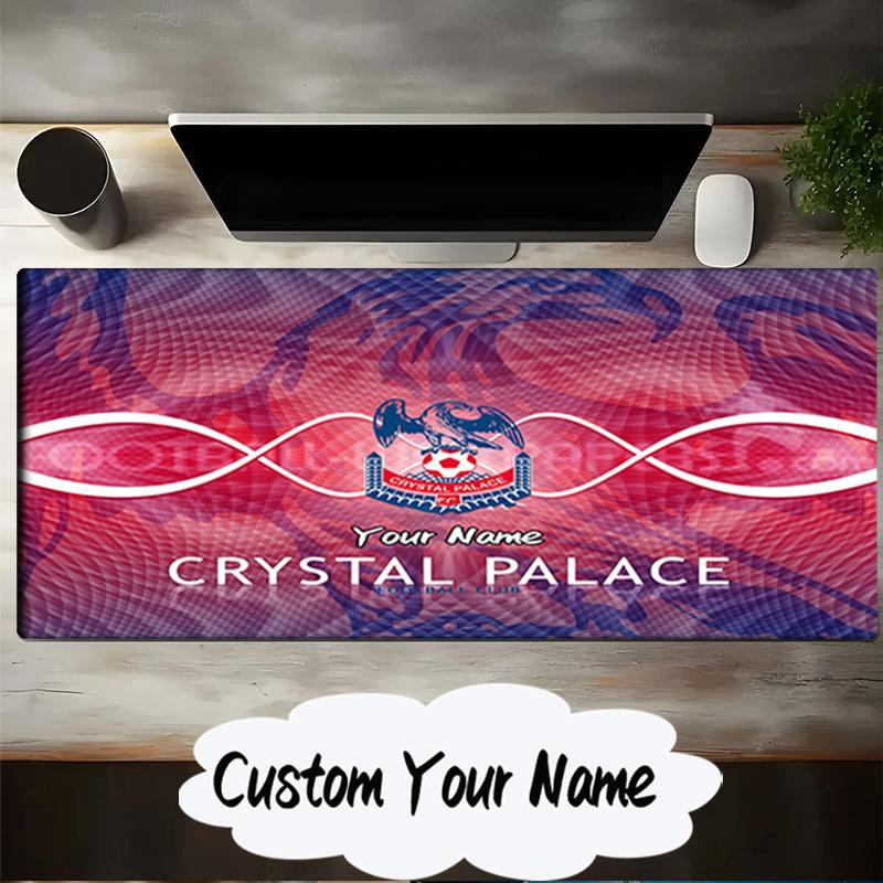 Custom Name Mouse Pad Crystal Palace Crest Design Mouse Pad, Gaming Mouse Pad, Keyboard Pad, Desk Decor for Computer Notebook Fan Birthday Gift