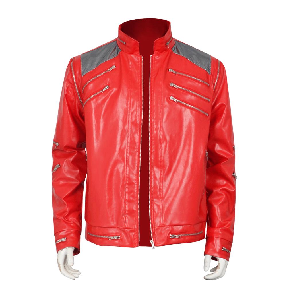 Punk Michael Jackson Red Jacket Cosplay