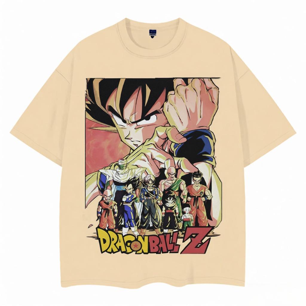 Dragon Ball Tshirt Mens Pure Cotton Casual  Round Neck Tshirt Short Sleeve Clothing Summer Sports Casual Short Sleeve Top