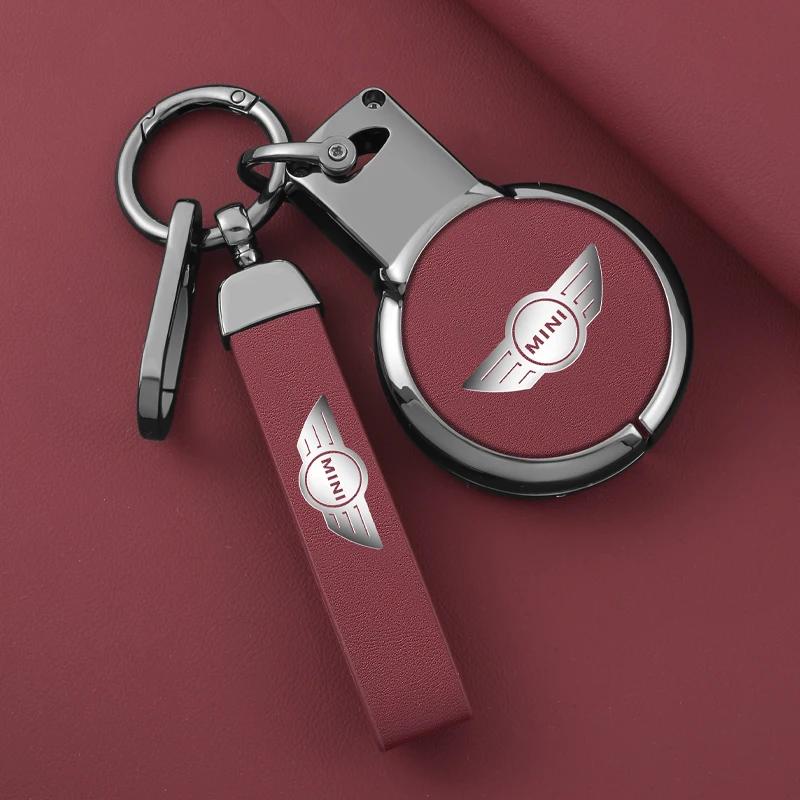 Car Sticker Hot 2025 Leather Car Remote Fob Key Case Cover Holder Shell for BMW MINI COOPER S ONE JCW F54 F55 F56 F57 F60 CLUBMA