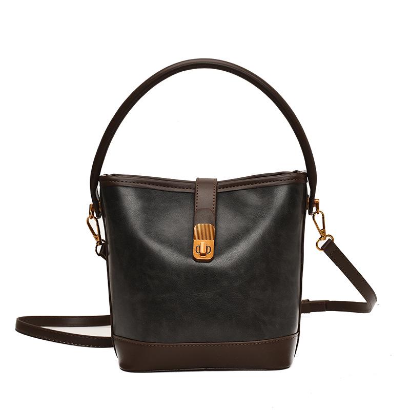 

2024 Женская Ретро Сумка на Плечо и Через Плечо - Осенне-Зимняя Повседневная Сумка Small чёрный