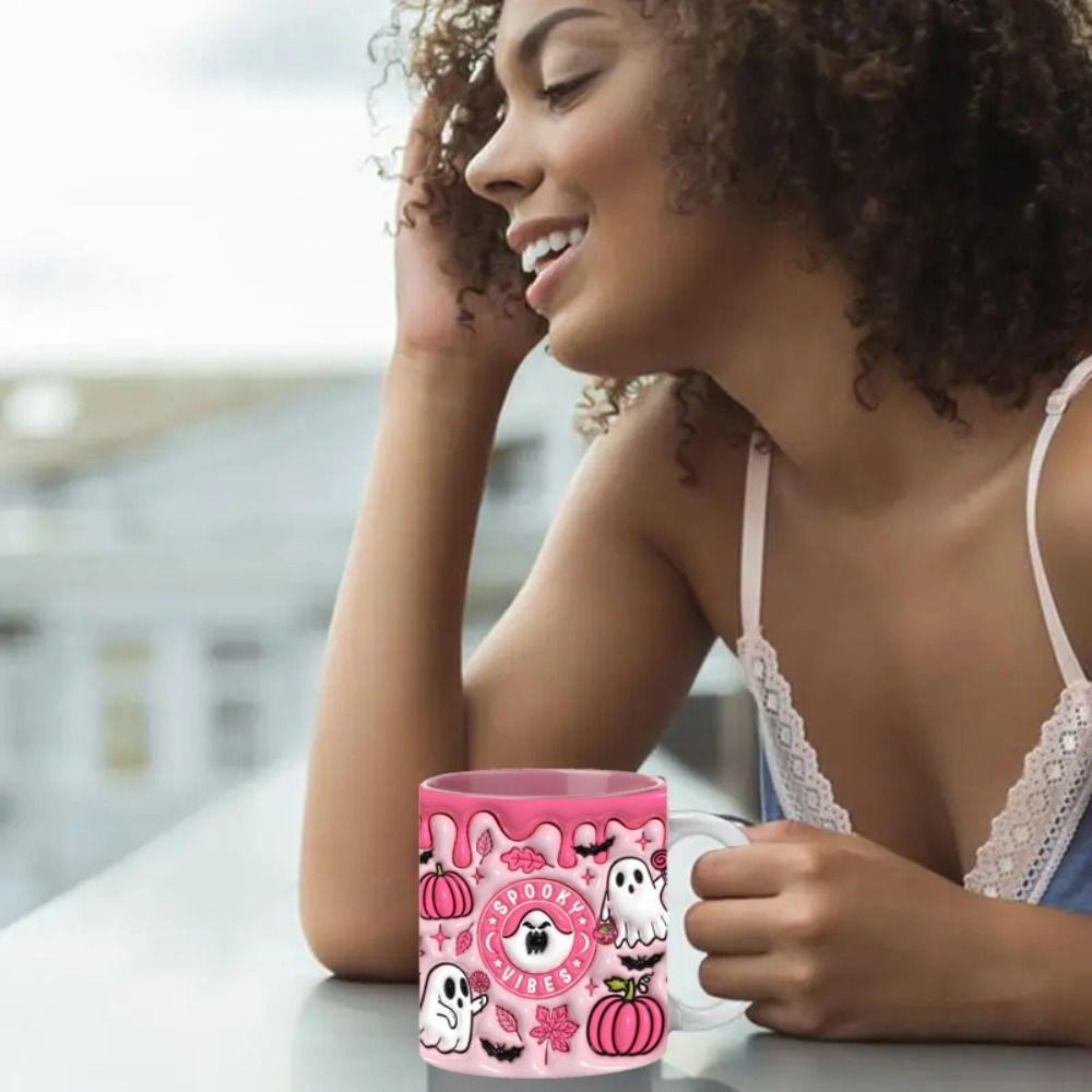 

Ceramic Ghost Mug 3D Espresso Cup Gift Halloween Coffee Mug 8