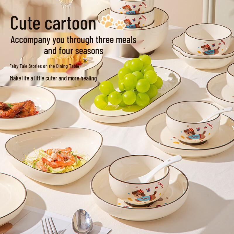 Puppy Buddy 10-Piece Bone China Dinnerware Set for Two