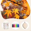 36 Pieces Thanksgiving Hanging Autumn Tree Ornaments Wood Maple Leaf Decoration Farmhouse