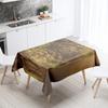 Natural Trees Tablecloth World Scenery  Anti-Stain Waterproof Rectangular Kitchen Table Home Decoration