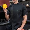 Restaurant Uniform Short Sleeve Pastry Clothes Anti-pilling Unisex Adult Kitchen Chef Coat Fashion Oil-proof