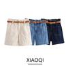 Fashion Wind 2024 Summer New Women's Clothes Versatile Belt Loose Denim Straight Shorts 8228040 407