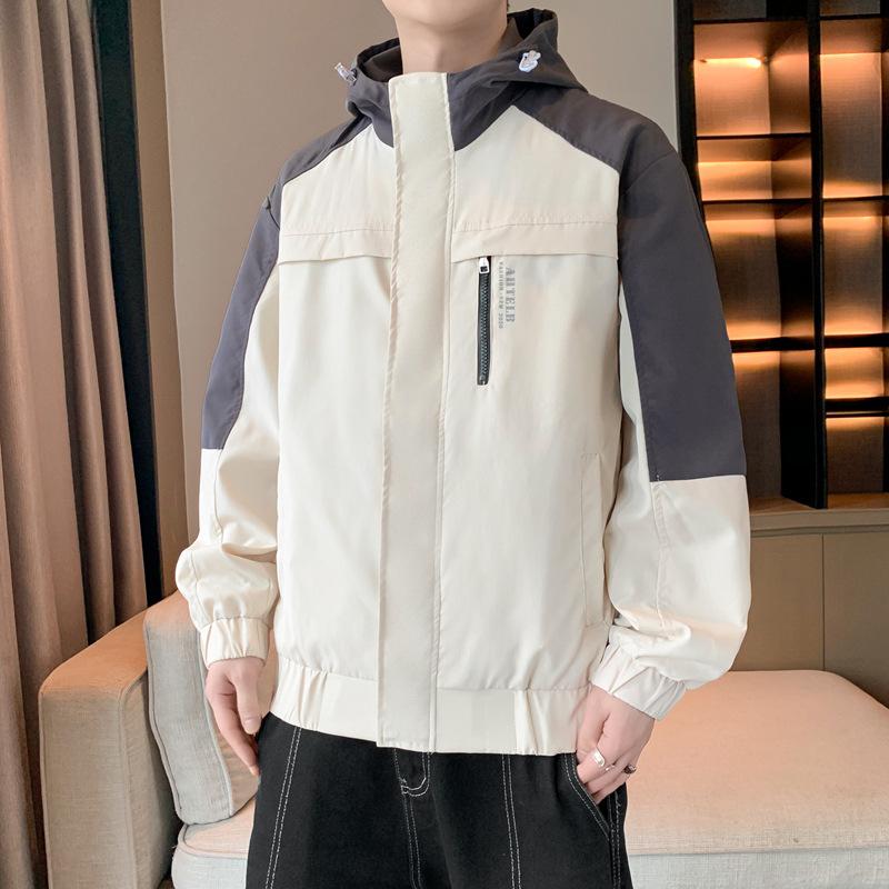 Jacket men's color blocking 2025 autumn and winter new men's youth windproof fashion casual top jacket trend