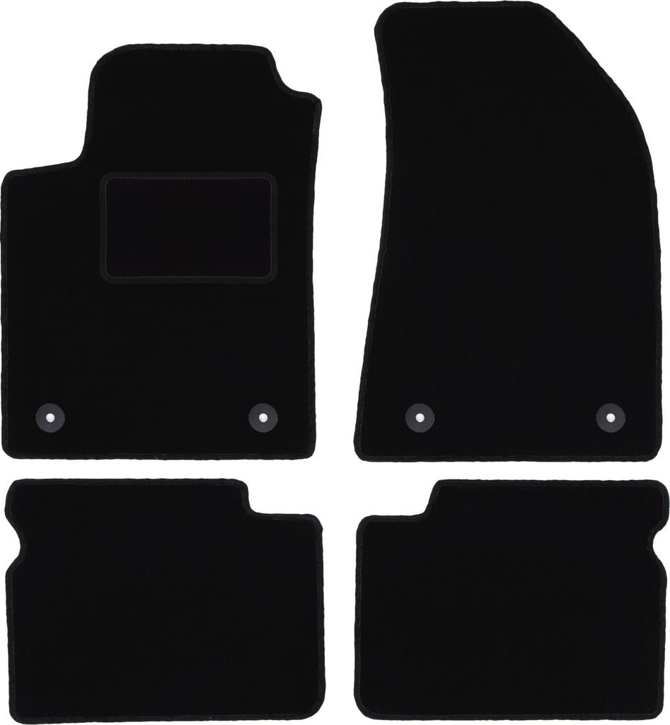 Black velour floor mats for: Fiat Bravo II hatchback (2007-2012)